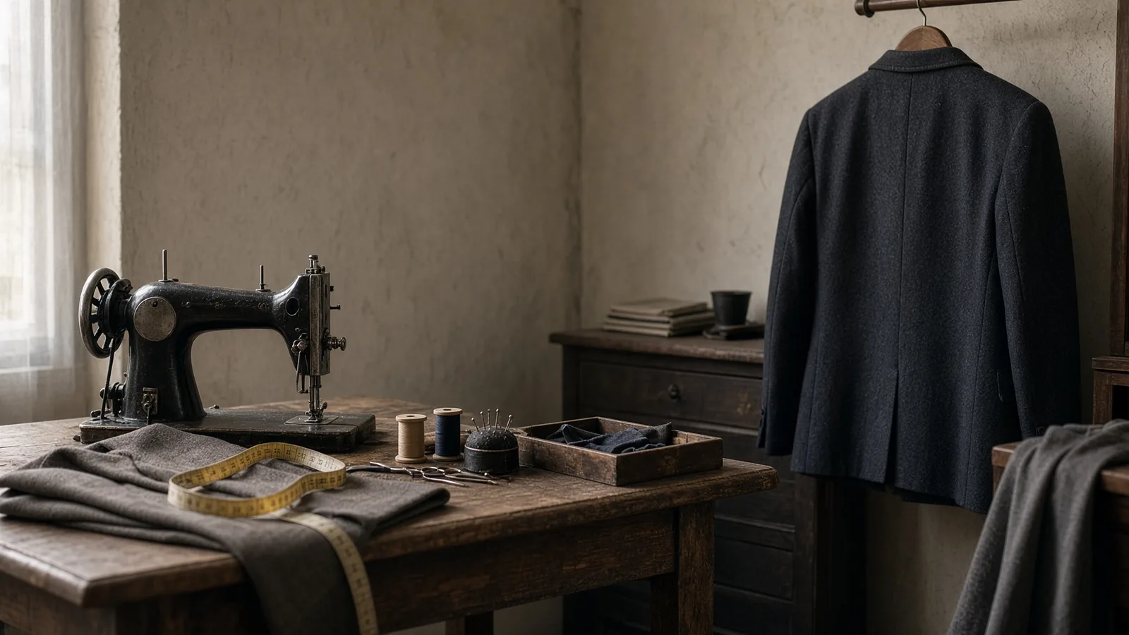 Coin retouche avec machine à coudre