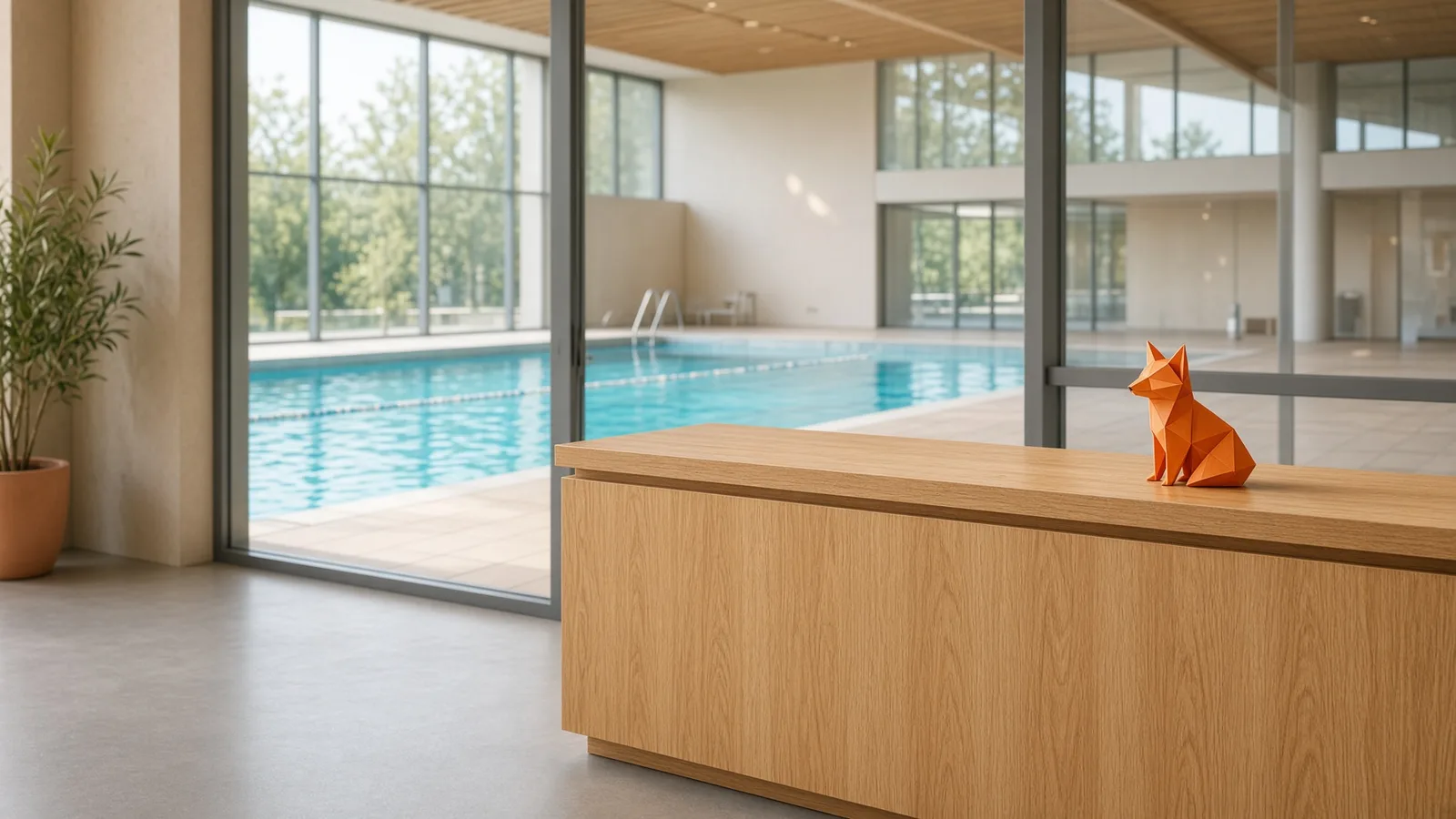 Accueil d'une piscine municipale